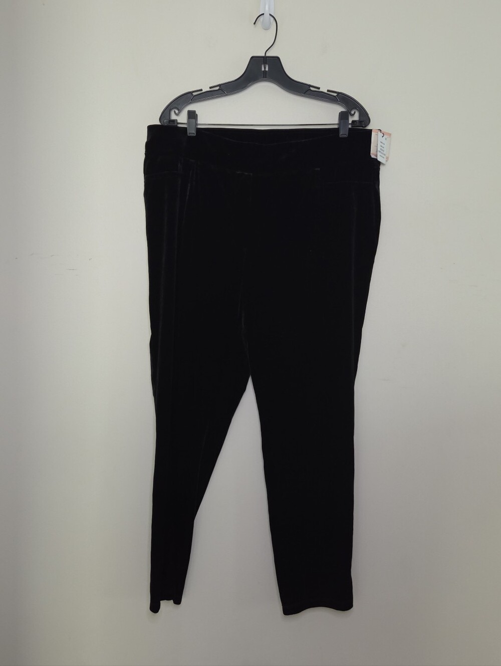 Women's Anne Klein Black Velvet Leggings Pants Sz 2X NWT